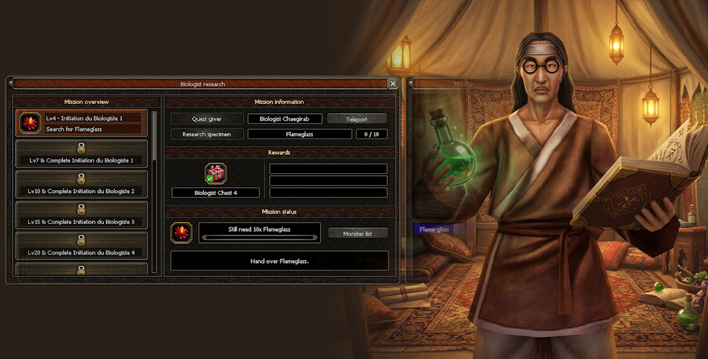 Interface du biologiste