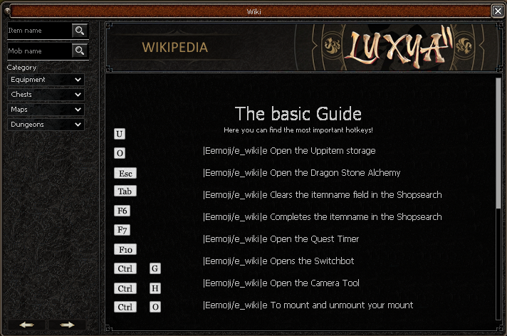 Wiki intégré in-game
